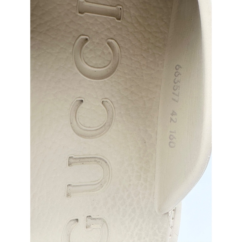 GUCCI  Cut Out Monogram Authentic Bossed GG TREK Women 42 US Size 11 Beige Clog - Picture 8 of 16